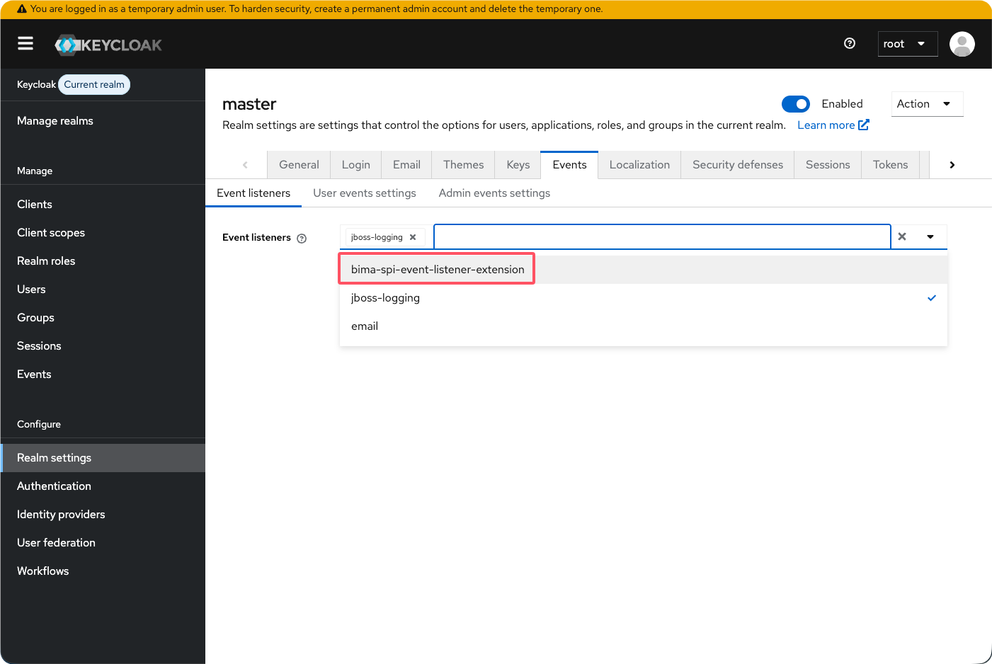SPI Event Listener Extension